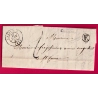 CAD TYPE 15 LAGUIOLE AVEYRON 1849 BOITE RURALE E CURIERES POUR ST COME TAXE TAMPON 2 LETTRE COVER