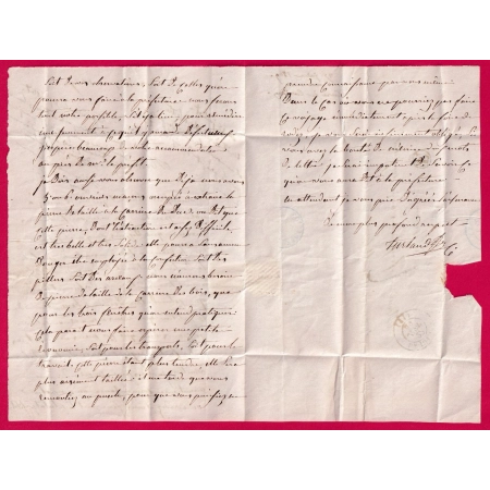 CAD TYPE 15 LAGUIOLE AVEYRON 1849 BOITE RURALE E CURIERES POUR ST COME TAXE TAMPON 2 LETTRE COVER