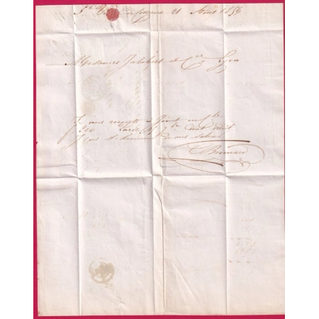 N°14 PC 3387 LA TOUR DU PIN ISERE OR ST VICTOR DE CESSIEU POUR LYON LA GUILLOTIERE LETTRE COVER