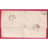 N°14 PC 1999 MILLAU AVEYRON BOITE RURALE C AGUESSAC POUR PARIS 1859 LETTRE COVER