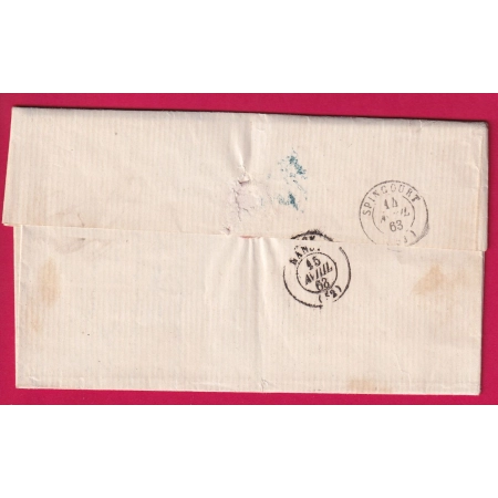 N°22 GC 3461 SPINCOURT MEUSE 1863 BOITE RURALE N LOISON POUR NANCY  LETTRE COVER