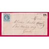 N°29 GC 1317 DOMENE ISERE OR SAINTE AGNES POUR GRENOBLE ISERE LETTRE COVER