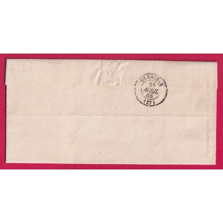 N°29 GC 1317 DOMENE ISERE OR SAINTE AGNES POUR GRENOBLE ISERE LETTRE COVER