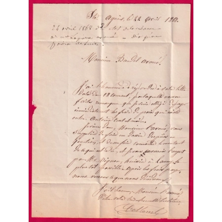 N°29 GC 1317 DOMENE ISERE OR SAINTE AGNES POUR GRENOBLE ISERE LETTRE COVER