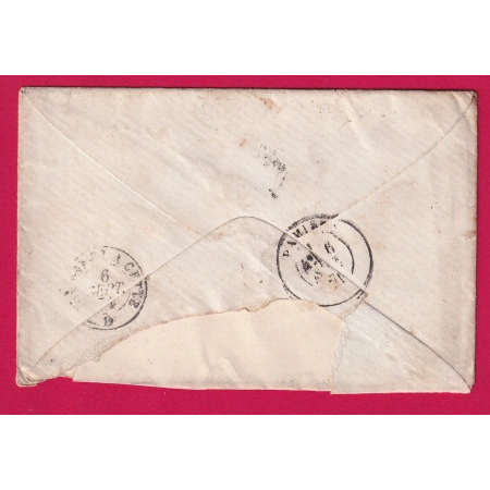 N°37 25 27 GC 3242 RUFFEC CHARENTE 5 SEPTEMBRE 1871 POUR PAMIERS ARIEGE LETTRE COVER