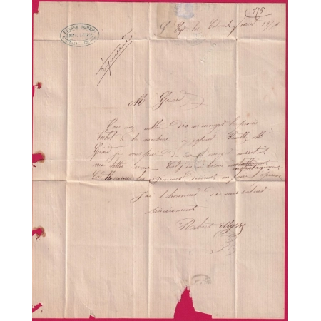 N°60 GC 828 CHABLIS YONNE BOITE RURALE F ST CYR LES COLONS POUR VIERZON CHER LETTRE COVER