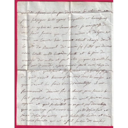 MARQUE VERSAILLES SEINE ET OISE LENAIN N°10 1786 INDICE 14 POUR LA CHATRE INDRE LETTRE COVER