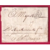 MARQUE B COURONNE BORDEAUX LENAIN N°3 INDICE 14 1713 POUR BRUGES BELGIQUE LETTRE COVER