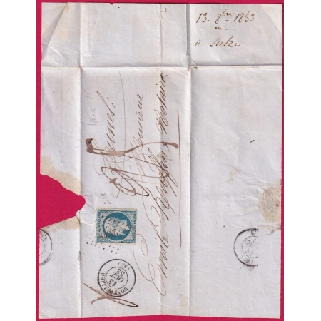 N°10 PC 2128 MONTPELLIER HERAULT TAXE MANUSCRIT 25 POUR LUNEL LETTRE COVER