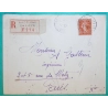 N°195 SEMEUSE 1F05 VERMILLON SEUL SUR LETTRE RECOMMANDE ST GERMAIN EN LAYE POUR PARIS 1925 LETTRE COVER FRANCE