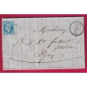 N°22 GC 123 AOUSTE DROME CAD TYPE 22 POUR LYON RHONE LETTRE COVER