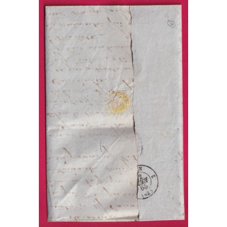 N°22 GC 123 AOUSTE DROME CAD TYPE 22 POUR LYON RHONE LETTRE COVER
