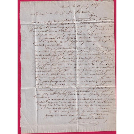 N°22 GC 123 AOUSTE DROME CAD TYPE 22 POUR LYON RHONE LETTRE COVER