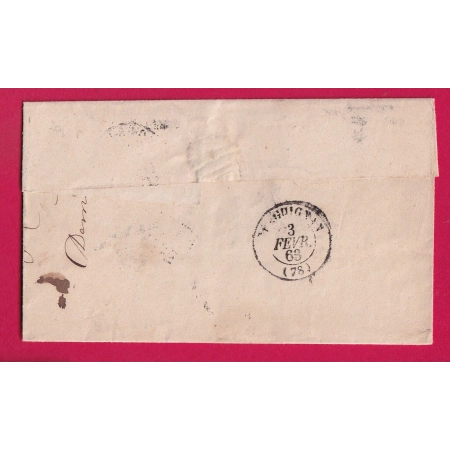 N°22 GC 3981 TOULON VAR BOITE RURALE B ILE DE PORQUEROLLES POUR DRAGUIGNAN LETTRE COVER