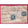 N°29 X2 GC 2240 MARSEILLE POUR HANOVRE HANOVER ALLEMAGNE TAXE 2 AFFR INSUF LETTRE COVER