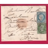 N°37 + 20 CAD VERSAILLES SEINE ET OISE 10 SEPTEMBRE 1871 ST TRIVIERS DE COURTES AIN LETTRE COVER
