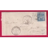 N°90 DAGUIN LILLE NORD 1882 + CHARGEMENT LILLE DATEUR INVERSE POUR ROUEN SEINE INFERIEURE LETTRE COVER