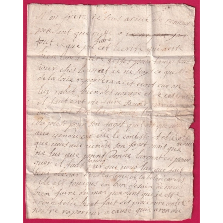 LETTRE DE NANTES LOIRE INFERIEURE 1698 TEXTE PROCES DE RENNES ILLE ET VILAINE LETTRE COVER