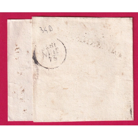 MARQUE 72 BONNIERES SEINE ET OISE 1830 POUR MANTES INDICE 14 LETTRE COVER