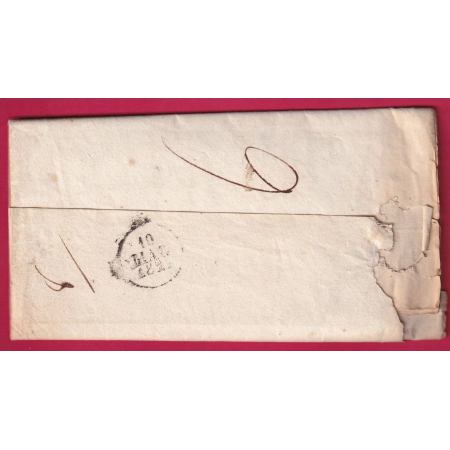 LETTRE ACHEMINEE DE TURIN ITALIE 1827 POSTEE A MARSEILLE MARQUE P12P MARSEILLE POUR MONTPELLIER LETTRE COVER