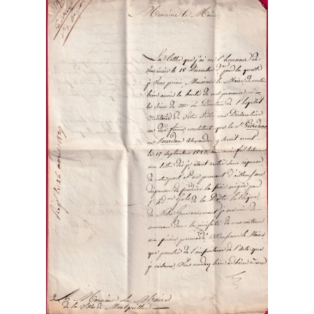 LETTRE ACHEMINEE DE TURIN ITALIE 1827 POSTEE A MARSEILLE MARQUE P12P MARSEILLE POUR MONTPELLIER LETTRE COVER