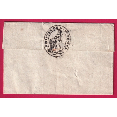 FRANCHISE MINISTRE DE L'INTERIEUR 1ER DIVISION POUR BEAUNE COTE D'OR PERIODE REVOLUTIONNAIRE LETTRE COVER