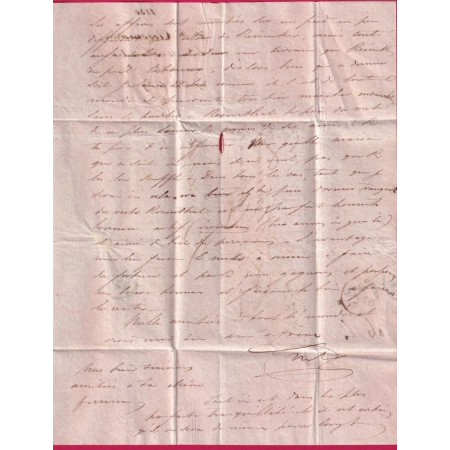 MARQUE ANGLETERRE EN ROUGE LETTRE DE LONDRES LONDON 1830 POUR BORDEAUX GIRONDE COVER