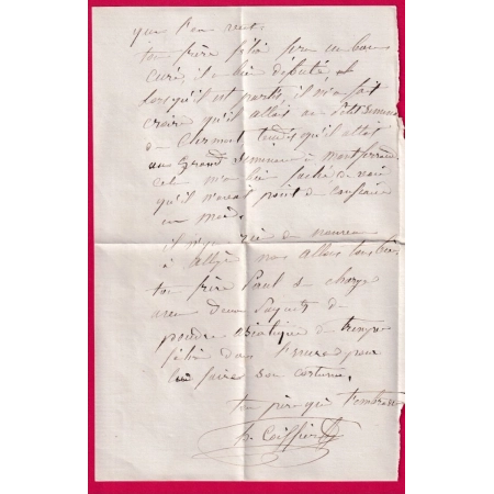 LETTRE EN FRANCHISE DES POSTES CAD TYPE 16 ALLEGRE HAUTE LOIRE POUR LA POSTE DE MOULINS ALLIER 1873 LETTRE COVER
