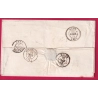 CAD TYPE 15 CHAMPAGNEY HAUTE SAONE BOITE RURALE B PLANCHER LES MINES POUR BEDARIEUX HERAULT 1853 LETTRE COVER