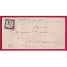 TAXE N°2 CAD TYPE 15 CONCHES EN OUCHES EURE POUR LA BONNEVILLE 1859 LETTRE COVER