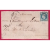 N°29 PC DU GC 3354 SEES ORNE CAD TYPE 17 POUR STE LIVRANDE DEVANT DE LETTRE COVER