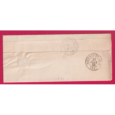N°22 PC DU GC 231 AUNEUIL OISE POUR GOURNAY EN BRAY SEINE INFERIEURE INDICE 15 LETTRE COVER