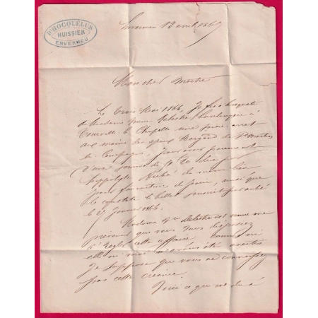 N°22 PC DU GC 1396 EVERMEU SEINE INFERIEURE CAD TYPE 15 INDICE 17 POUR DIEPPE LETTRE COVER