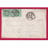 N°53 PAIRE LE PUY EN VELAY HAUTE LOIRE TARIF CARTE DE VISITE POUR MOULINS ALLIER COMMIS DES POSTES LETTRE COVER