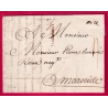MARQUE MANUSCRIT NICE ALPES MARITIMES 1752 POUR MARSEILLE LETTRE COVER