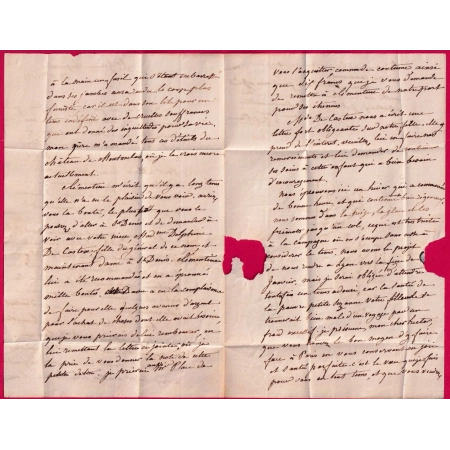 CURSIVE 88 ST GERMAIN DE L'ESPINASSE LOIRE 1835 POUR PARIS INDICE 11 LETTRE COVER