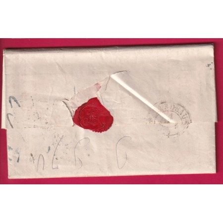MARQUE ENTREE PAYS OUTREMER PAR LE HAVRE + BUREAU MARITIME DE NEW YORK USA 1835 SEINE INFERIEURE BORDEAUX LETTRE COVER