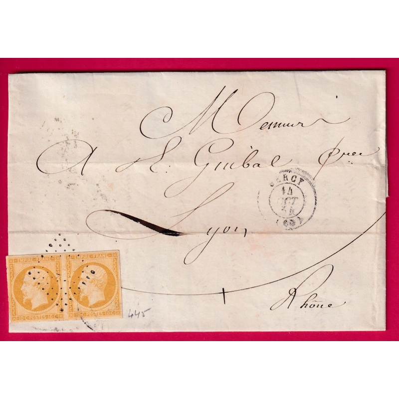 N°13 JAUNE CITRON BELLE PAIRE PC 445 BERCY SEINE POUR LYON RHONE LETTRE COVER