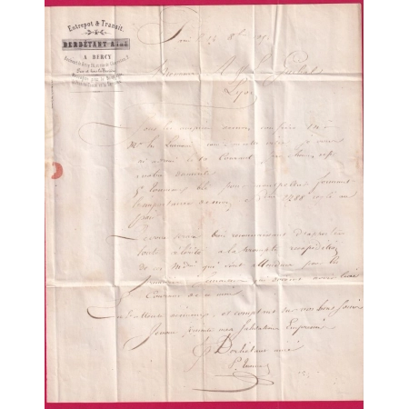 N°13 JAUNE CITRON BELLE PAIRE PC 445 BERCY SEINE POUR LYON RHONE LETTRE COVER