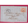 N°16 ORANGE SUR PAILLE PC 3398 TOURS INDRE ET LOIRE POUR CHINON 1861 LETTRE COVER