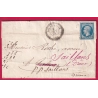 N°14 PC 2707 ROCHEMAURE ARDECHE CAD TYPE 22 POUR VALENCE DROME REEXPEDIEE SAILLANS LETTRE COVER