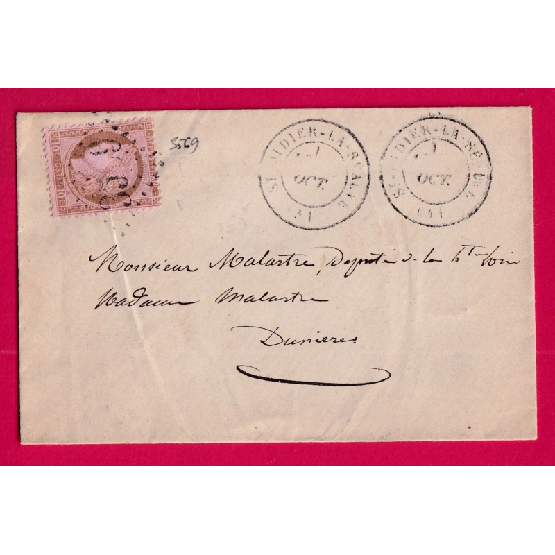 N°54 GC3569 ST DIDIER LA SEAUVE HAUTE LOIRE POUR DUNIERES LETTRE COVER