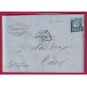 N°60 VARIETE GRANDE CASSURE BORDEAUX GIRONDE 1872 POUR TAIN DROME LETTRE COVER