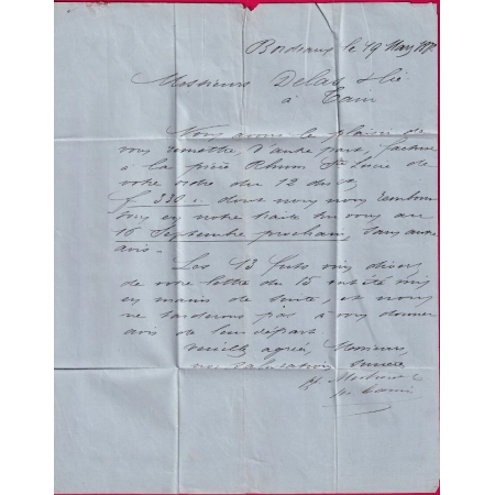 N°60 VARIETE GRANDE CASSURE BORDEAUX GIRONDE 1872 POUR TAIN DROME LETTRE COVER