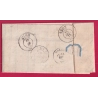 N°60 GC 3581 ST ETIENNE LOIRE CAD TYPE 18 POUR CORRE HAUTE SAONE 2 BUREAU DE PASS AU DOS VESOUL ET DIJON LETTRE COVER