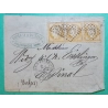 N°38 x3 CERES TYPE SIEGE GC 4245 VILLEFRANCHE SUR SAONE QUADRUPLE PORT POUR EPINAL VOSGES DEVANT DE LETTRE FRONT COVER