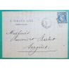 N°60A CAD TYPE 15 GARE DE ROCHEFORT SUR MER CHARENTE INFERIEURE POUR SURGERES 1871 LETTRE COVER FRANCE