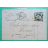 N°10 NAPOLEON REPUBLIQUE PC 1441 GRANVILLE MANCHE POUR MURAT CANTAL 1854 LETTRE COVER FRANCE