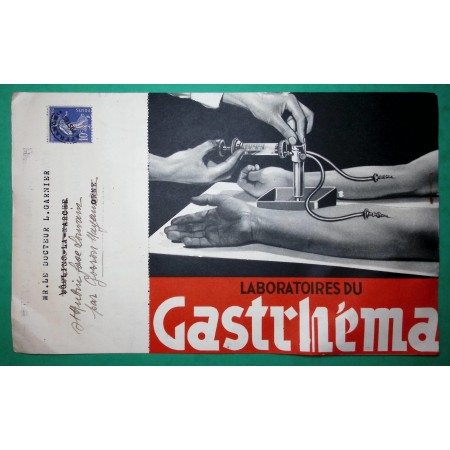 N°279 SEMEUSE PREOBLITERE CARTE POSTALE PUBLICITAIRE MEDICAMENT FRENASMA LABORATOIRE GASTRHEMA PARIS