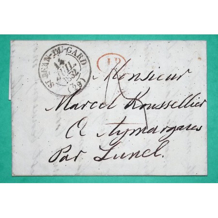 CAD TYPE 13 ST JEAN DU GARD DECIME RURAL LACAMP POUR AIMARGUES 1832